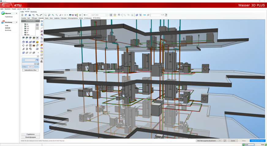 Bild 4 Die Planung am BIM-Gebäudemodell ermöglicht einen schnellen Überblick über die räumlichen Zusammenhänge.