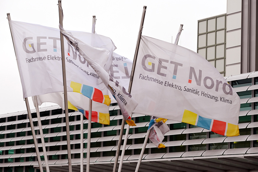 GET Nord 2022, Eingang Ost der Hamburger Messe.