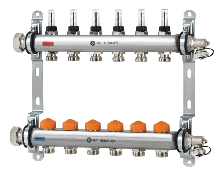 Bild 5 Die Neo-Serie ist mit den Dynacon-Heizkreisverteilern, Produkten der AFC-Reihe und Stellantrieben sowie weiteren Lösungen zur thermostatischen Regelung von Wärmeübergabesystemen kompatibel.