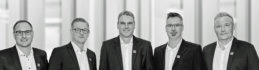 (v.l.n.r.) Jörg Schweinfurth,&nbsp;André Kerlin,&nbsp;Jörg Binninger,&nbsp;Michael Kopp, René Ebert.