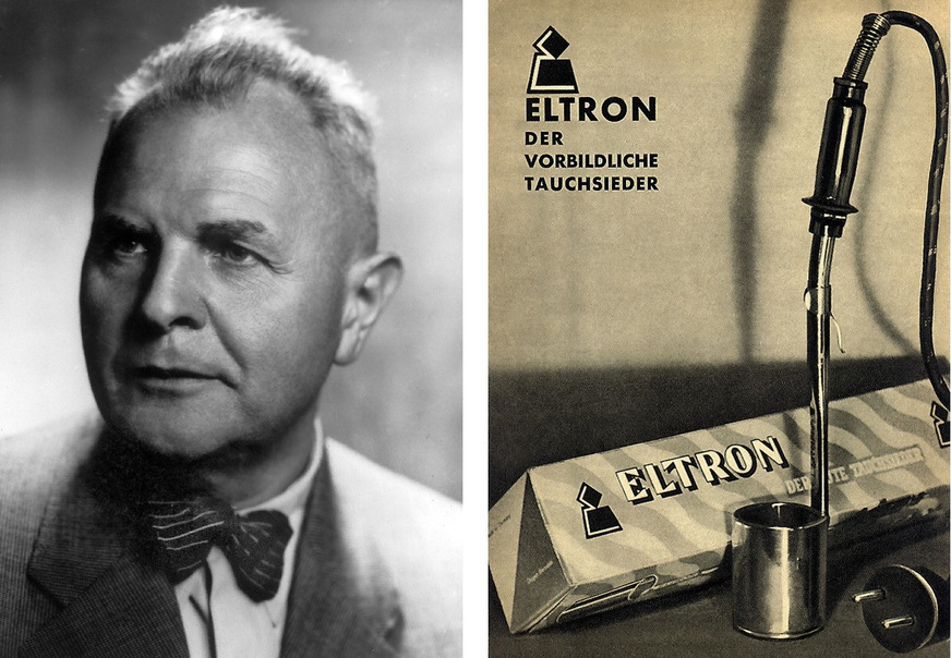 Dr. Theodor Stiebel hat 1924 das Unternehmen „ELTRON Dr. Theodor Stiebel“ gegründet. Das erste Produkt war der von ihm erfundene ringförmige Tauchsieder.