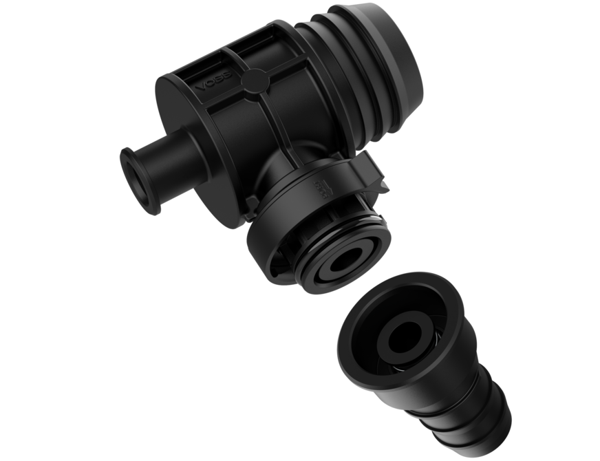 Bild 3 Doppelseitige Auslaufstoppventil von Voss für den Fenecon-Stromspeicher Industrial L.