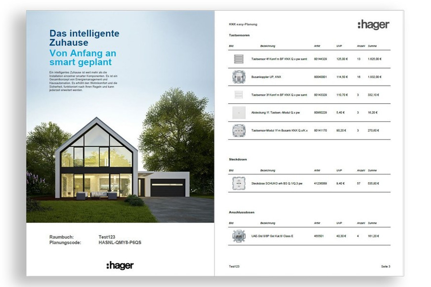 Hager: Raumbuch in easyplan.