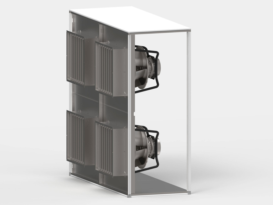 Bild 2 Fanwall: Mehrere kleine parallel arbeitende Ventilatoren in RLT-Geräten einzusetzen, bietet ökonomische, qualitative und planerische Vorteile.