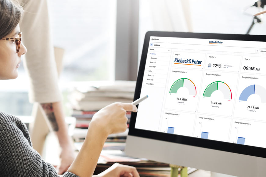 Bild 4 Das Qanteon Dashboard präsentiert ausgewählte Energiedaten auf einen Blick und verschafft die volle Übersicht über die wichtigsten Kennzahlen.