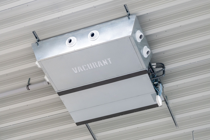 Bild 3 Kanalgerät (Inneneinheit) mit Weitwurfdüsen.