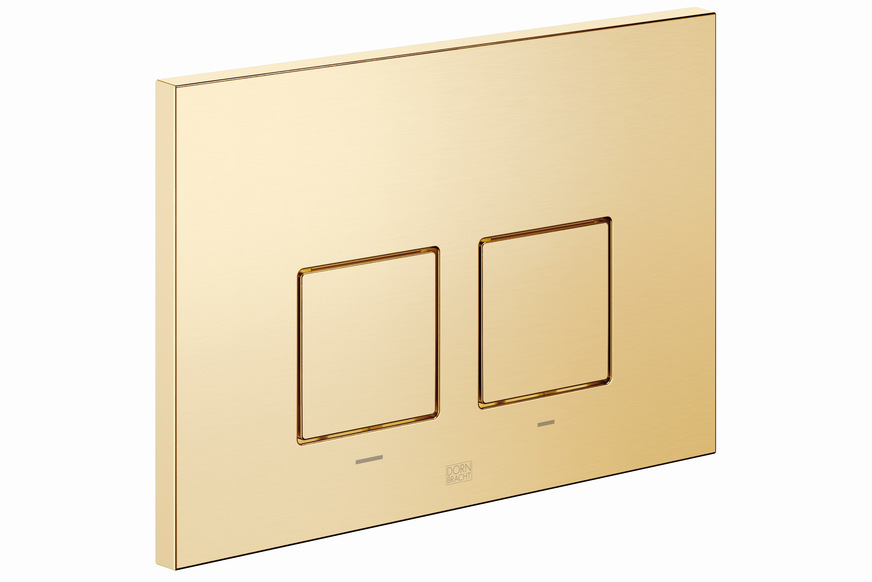 Dornbracht: WC-Betätigungsplatte in Messing (23kt Gold).