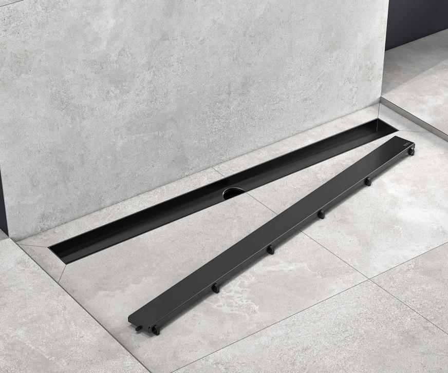 Tece: Tecedrainline in Mattschwarz.