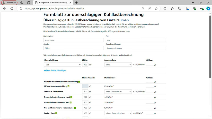 Bild 3 Die Bandbreite der digitalen Kühllast-Rechner reicht von kostenlosen Online-Auslegungshilfen, über Excel-Tools …