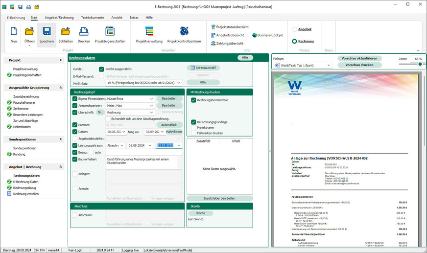 Weise Software: E-Rechnung 2025.