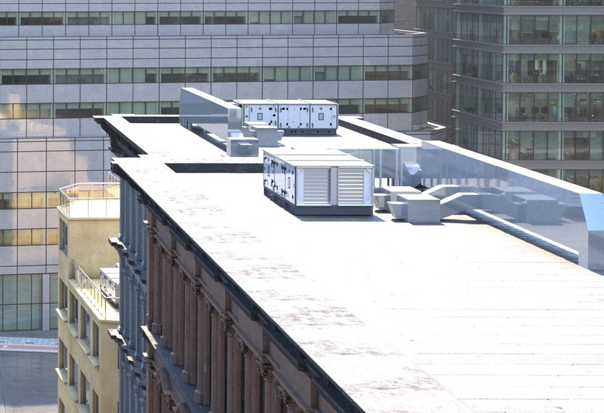 Systemair: Geniox Side-by-Side auf einem Dach.