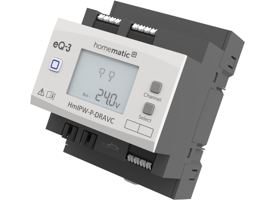 Bild 5 Über den RAV-Controller kann die Einzelraumregelung der Wohnungslüftung sehr einfach in die Smart-Home-Welt von Homematic IP integriert oder als Stand-alone-Lösung betrieben werden. www.homematic-ip.com