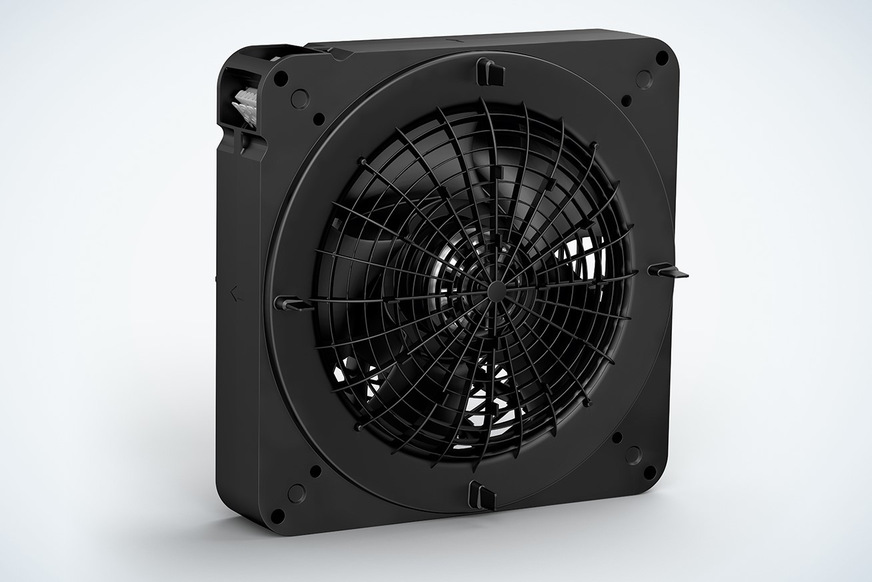 ebm-papst: Diagonalmodul für Schaltschrank-Filterlüfter.