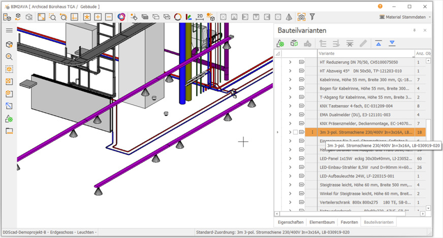 G&W Software: Mit BIM2AVA sind Änderungen schnell durchgeführt.