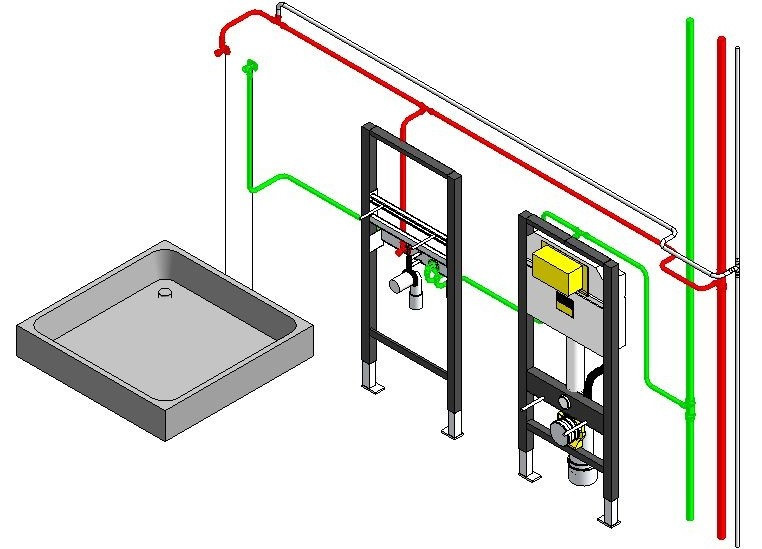 Viega: Variantenbeispiel einer BIM-Vorlage.