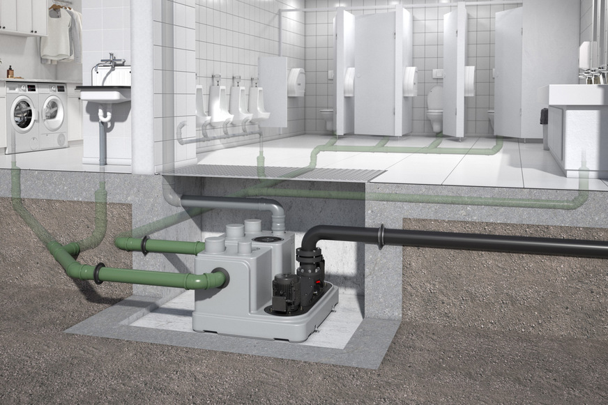 ACO Haustechnik: Doppelpumpen-Hebeanlage ACO Muli-Nova DDP.