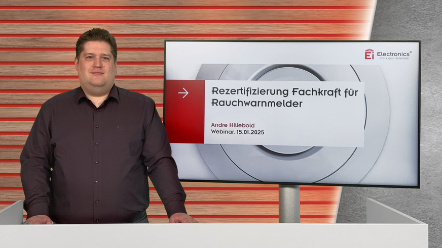 Die Schulungen zur Re-Zertifizierung als „Fachkraft für Rauchwarnmelder“ von Ei Electronics finden ab sofort online statt.