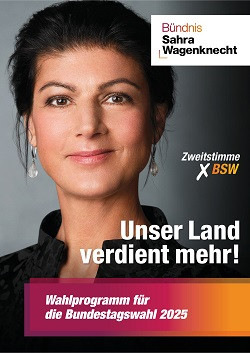 Titelseite des BSW-Wahlprogramms.