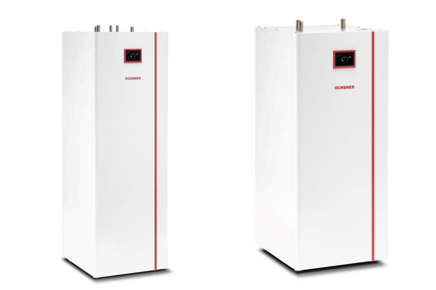 Terra Fox mit integriertem Warmwasserspeicher (links) und ohne Warmwasserspeicher in einer kompakteren Bauform (rechts).