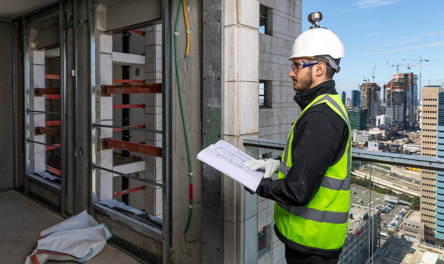 Bild 7 Das KI-Baustellenmonitoring setzt eine kontinuierliche fotografische Erfassung der Vor-Ort-Situation voraus – beispielsweise per Helmkamera …