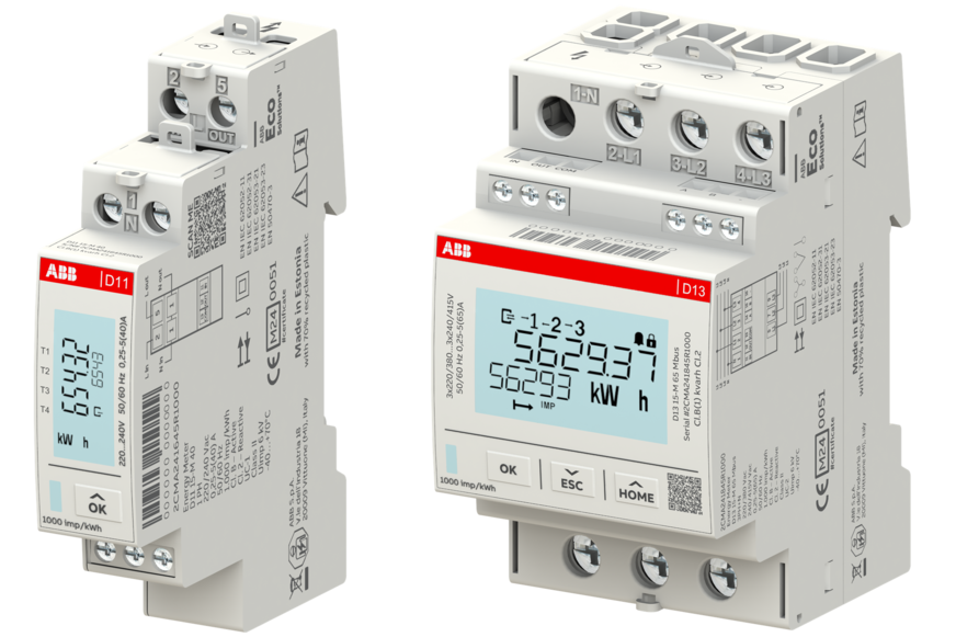 ABB: Energiezähler D11 und D13.