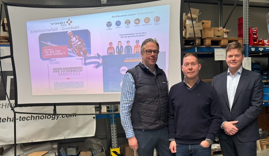 v.l.n.r.: Martin Jepkens, Divisionsleiter Ruhrgebiet Actemium, Christoph Lindzus, Geschäftsführer TEHA Technology Group, André Rottstegge, Managing Director Actemium Deutschland.