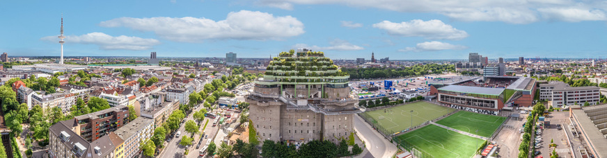 Grüner Bunker St. Pauli in Hamburg