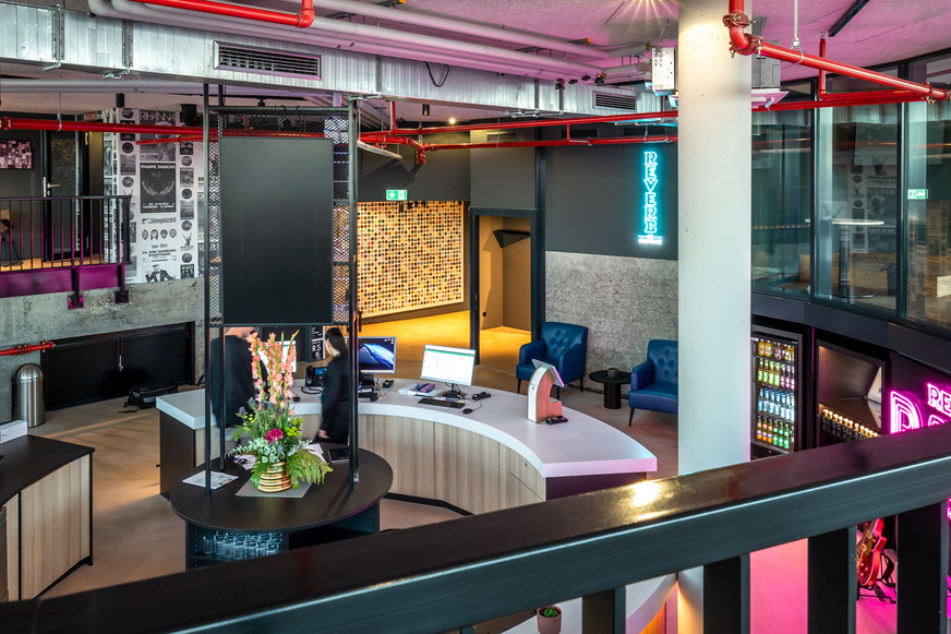 Lobby des „Reverb by Hard Rock“ Hotels.