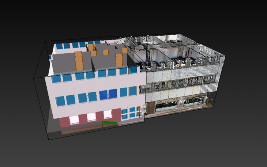 Die erfassten Daten aus der Realität werden zu einem originalgetreuen virtuellen Abbild des Gebäudes. &nbsp;