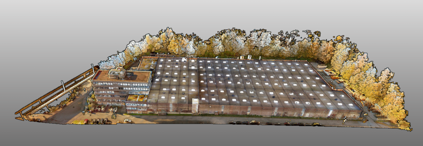 Die erfassten Daten aus der Realität werden zu einem originalgetreuen virtuellen Abbild des Gebäudes. &nbsp;