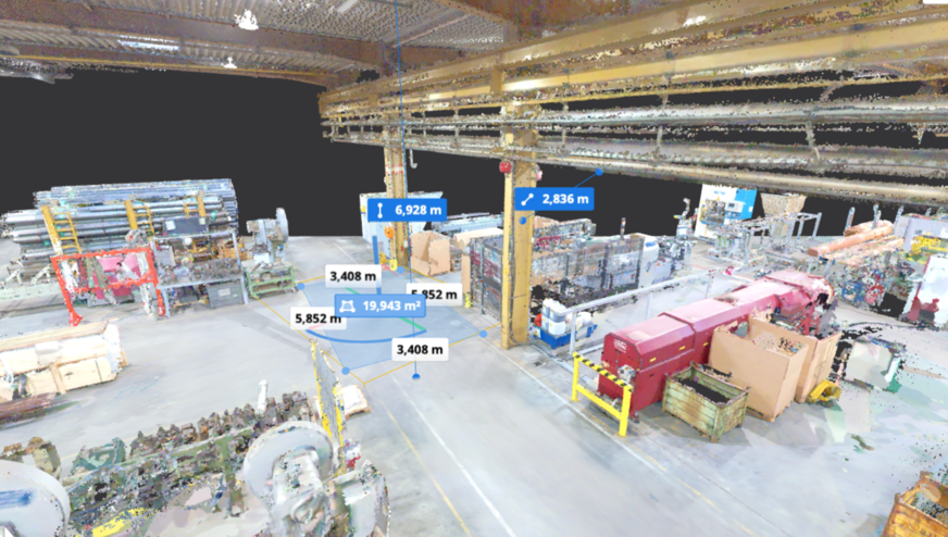 Die erfassten Daten aus der Realität werden zu einem originalgetreuen virtuellen Abbild des Gebäudes. &nbsp;