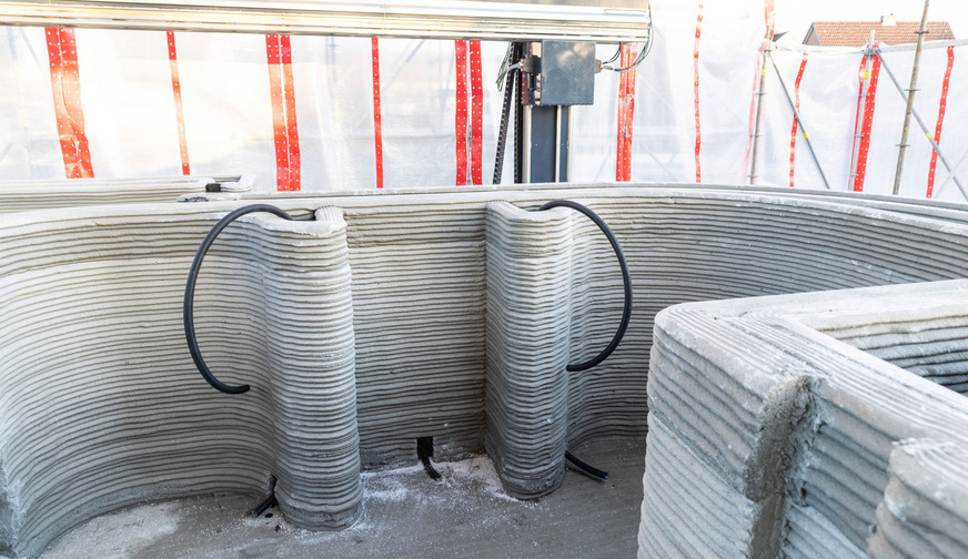 Bild 6 Auch Auflager oder Einfassungen für Waschtische oder Duschtassen können quasi „mitgedruckt“ werden.