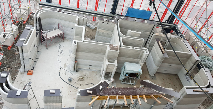 Bild 1 Bereits während des Druckvorgangs berücksichtigt der Drucker Aussparungen und Durchbrüche für die später zu verlegenden Leitungen und Anschlüsse.