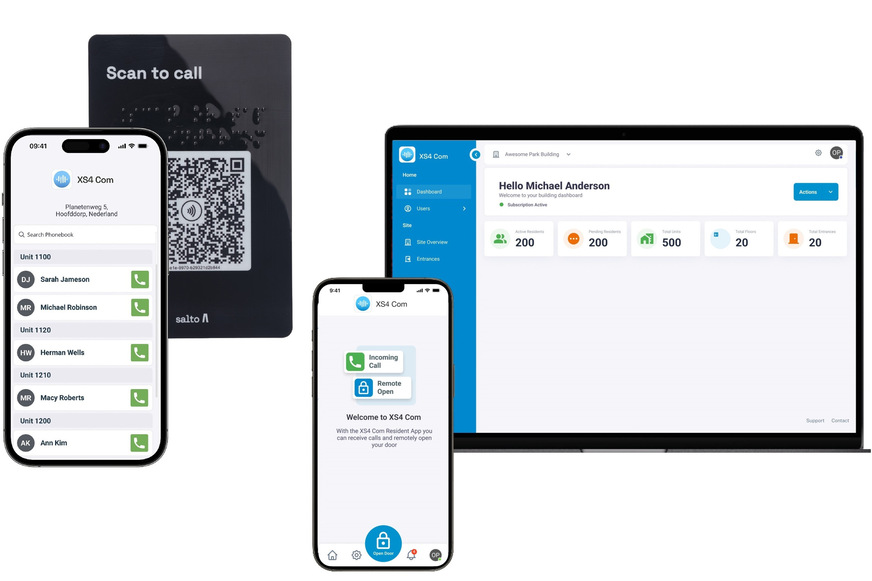 Salto: Hardwarelose Türkommunikation durch Scannen des iGO-Schilds oder -Aufklebers per Smartphone.