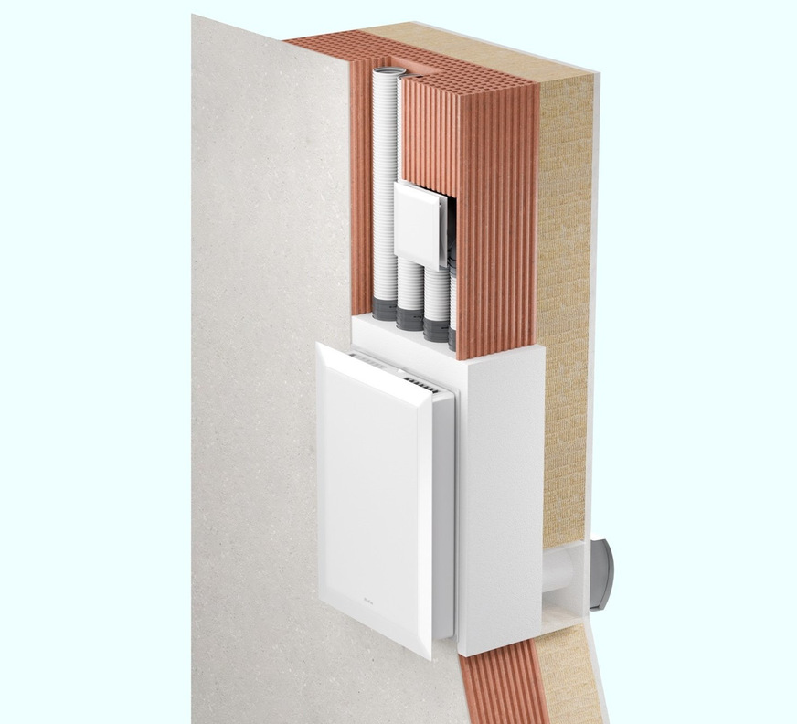 Helios: KWL EC 70 teilwandintegriert.