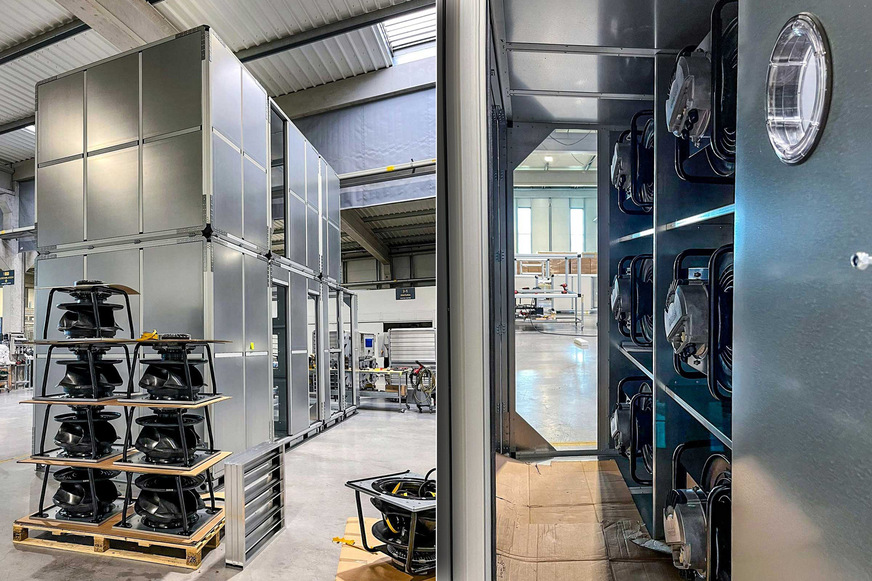 Insgesamt 28 FanGrid werden in den von Ocram an das ELT gelieferten, hochspezialisierten RLT-Anlagen verbaut. Alle RadiPac kommen standardmäßig mit Aktiv-PFC und automatischer Resonanzerkennung.