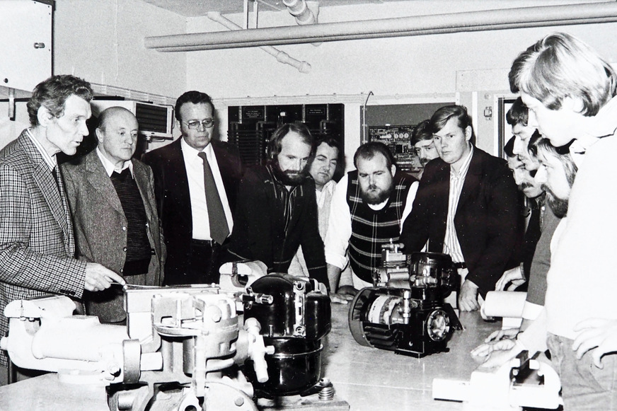 Schulungssituation in den 1970er-Jahren.