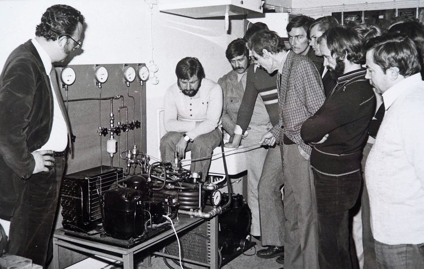 Schulungssituationen in den 1970er-Jahren.