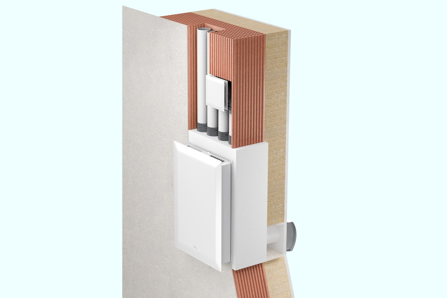 Helios: KWL EC 70 teilwandintegriert.