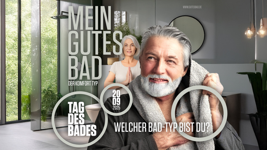 Tag des Bades 2025: Die Branche feiert das 20-jährige Jubiläum der Aktion Tag des Bades am Samstag, den 20.09.2025.