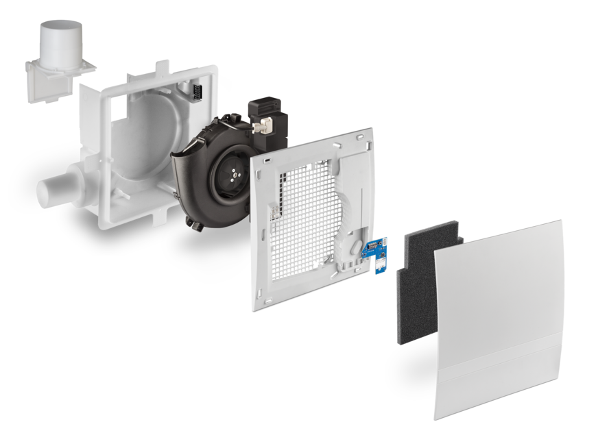 Silvento-ec V im Unterputzgehäuse.