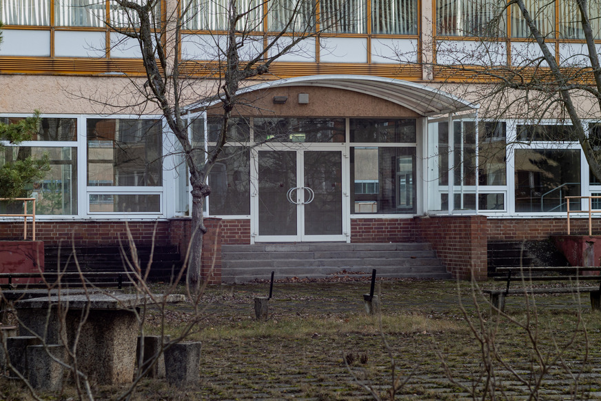 Sanierungsbedürftige Schule.