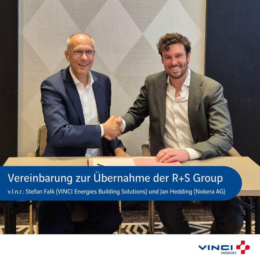 v.l.n.r.: Stefan Falk (Vinci Energies Building Solutions) und Jan Hedding (Nokera AG).