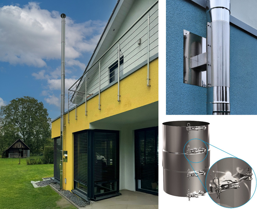 Raab: Verstärkter Wandhalter und statisches Klemmband aus dem DW-Statikset.