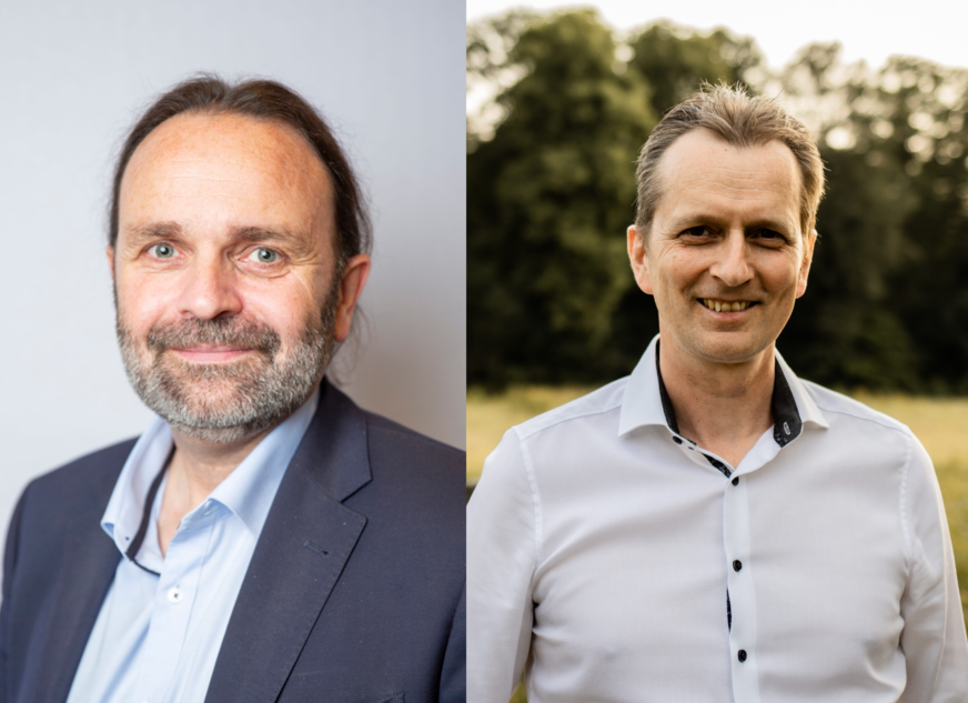 (li.): Karl Boerner, Managing Director, Central Europe, Carrier Climate Solutions Europe Commercial. (re:) und Daniel Blaich, Gründer und Geschäftsführer von Blaich Automation