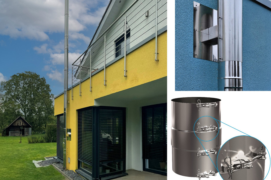 Raab: Verstärkter Wandhalter und statisches Klemmband aus dem DW-Statikset.