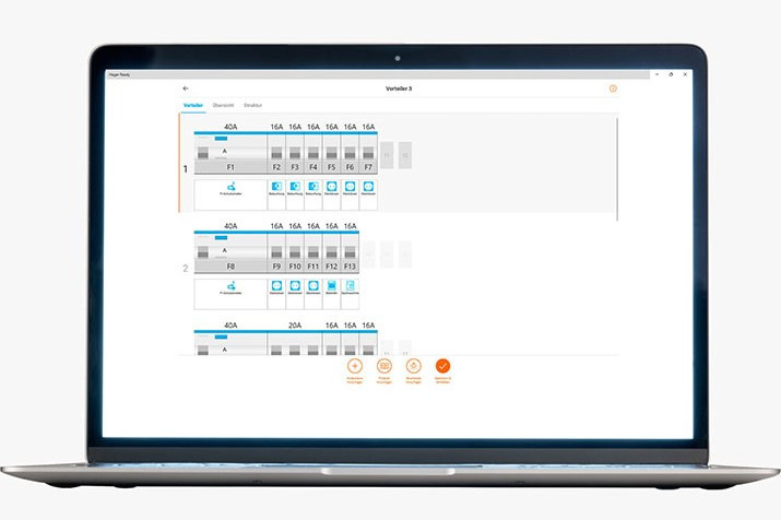 Planungsassistent Hager Ready für Klein- und Feldverteiler.
