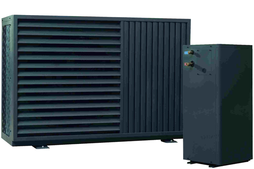 Ospa: Split-Wärmepumpe und ein Titan-Wärmeübertrager als Innengerät.