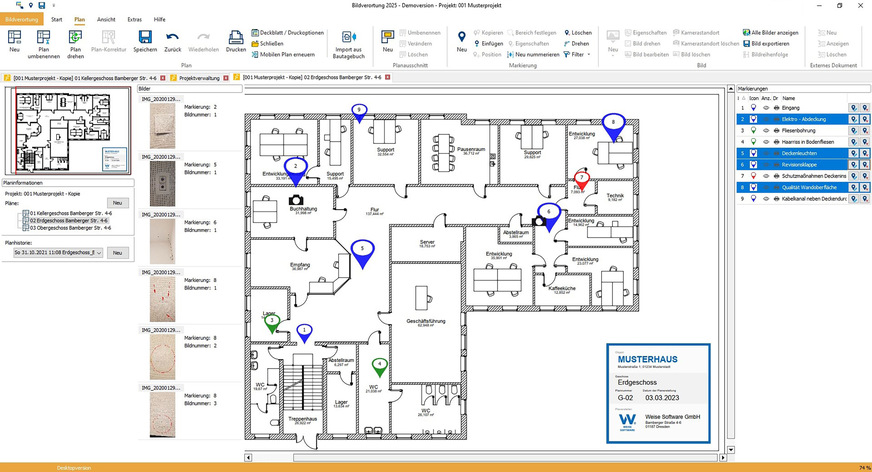 Weise Software: Dokumentation mit Bildverortung 2025.
