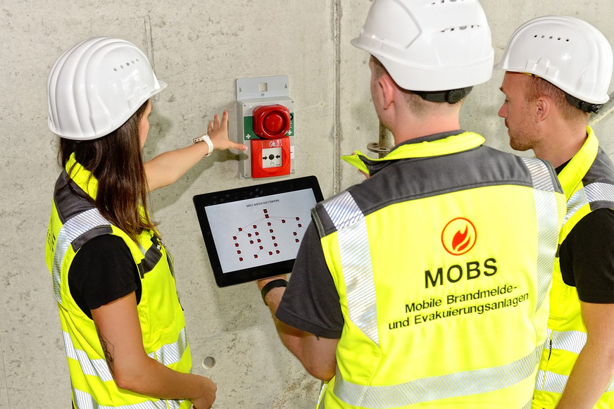 Bild 2 Die Mobilen Evakuierungseinheiten (MEU) sind an Kreuzungspunkten im Abstand von 20 bis 50 m zueinander platziert.